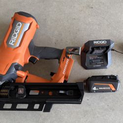 Ridgid Cordless 18V Framing Nailer 21 Degree