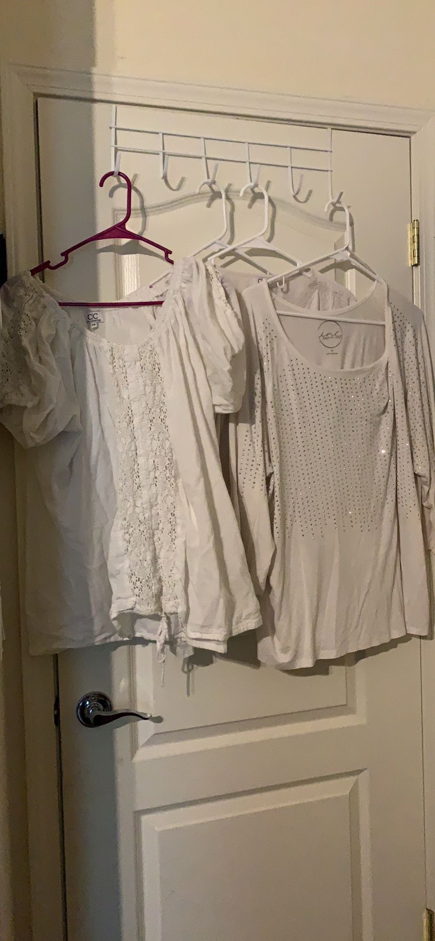 2 Pretty White Shirts Size 2XL $3 Each