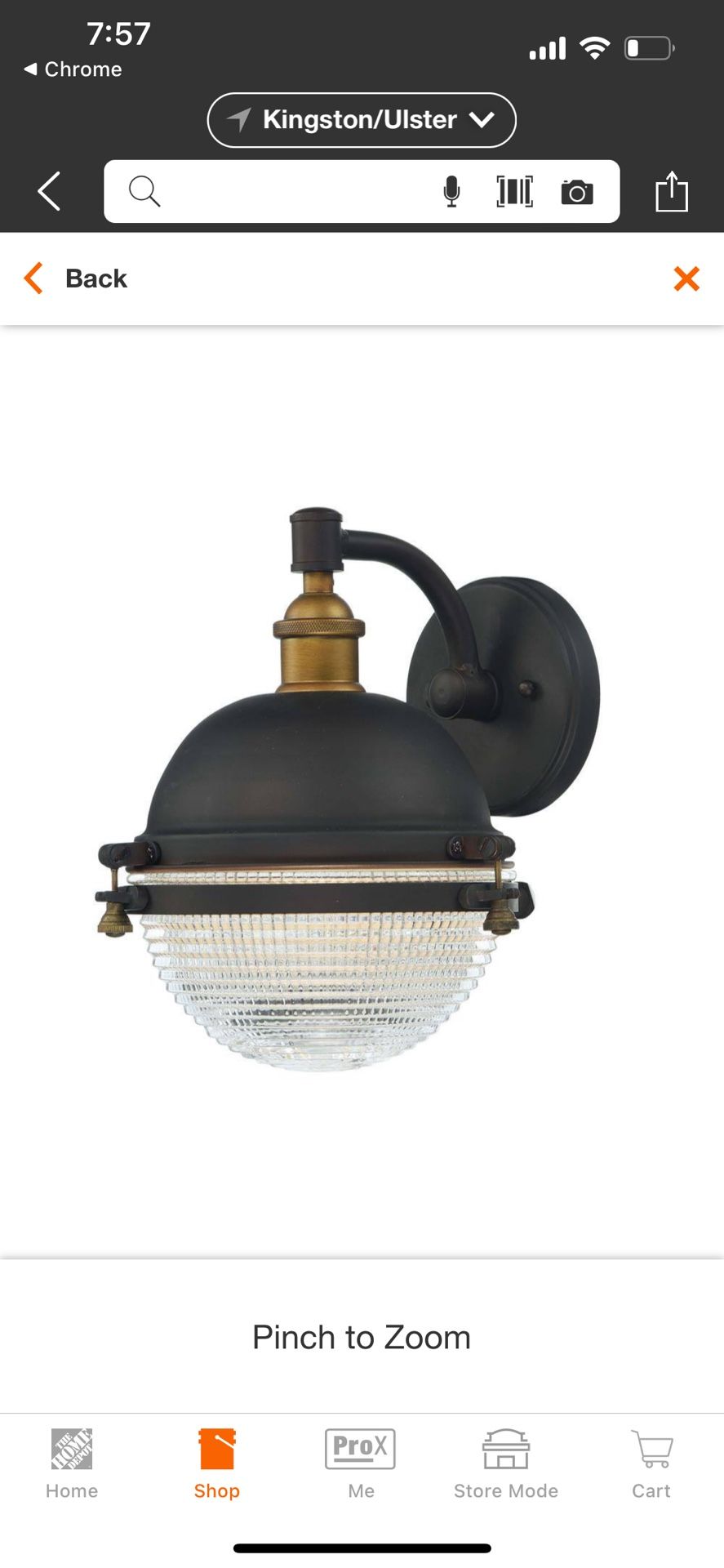 Portside 10 in. W 1-Light Oil Rubbed Bronze / Antique Brass Outdoor Wall Lantern Sconce