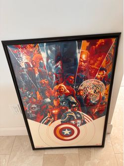 24”x36” Avengers Comic-Con poster, signed in frame