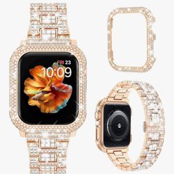Mosonio Gold Bling Apple Watch Band 44mm