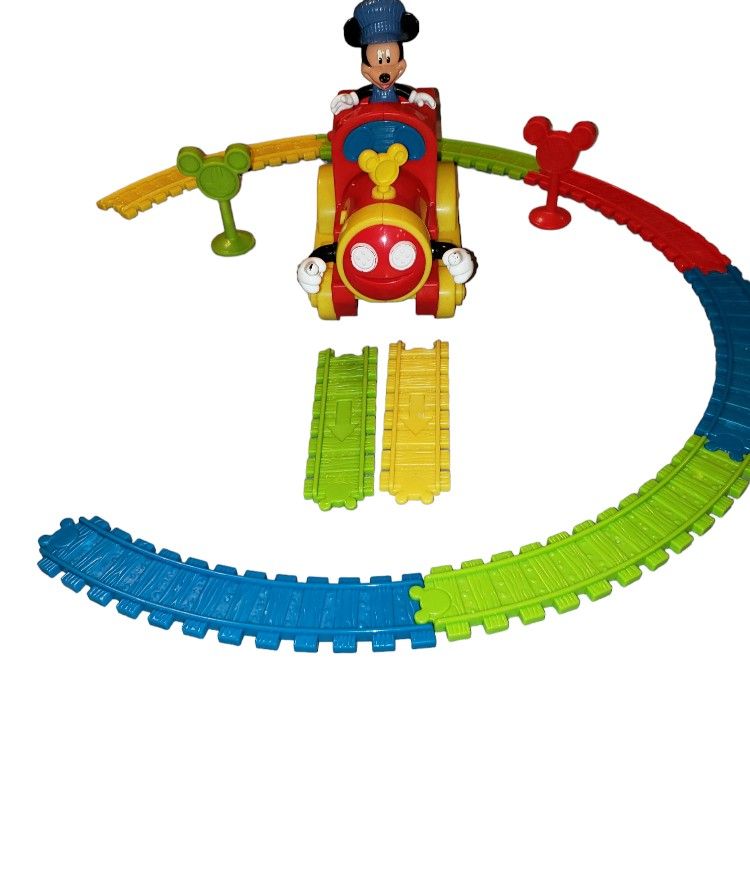 Disney Mickey Mouse Clubhouse Choo Choo Express Train Disney Baby Einstein Let's Learn 12 Board Books Fisher-Price Push Along Puppy & Stackable Blocks
