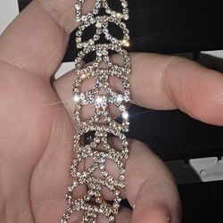 Gold And Crystal Bracelet 