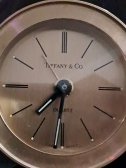 vintage Tiffany & Co. Swiss-made quartz brass travel alarm