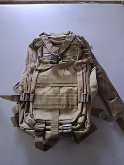 Tan Tactical MOLLE Backpack