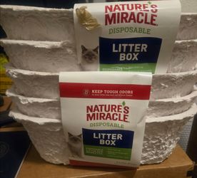 (NEW) Nature's Miracle Disposable Litter Boxes (5)