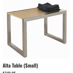 Maple Display Table with Chrome Legs - Boutique