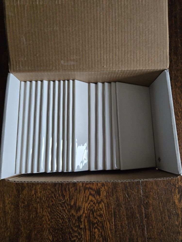 LuxeCraft White 4 in. x 8 in. Glazed Ceramic Wall Tile