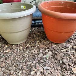 2 - 21” Flower Pots $15 For Both