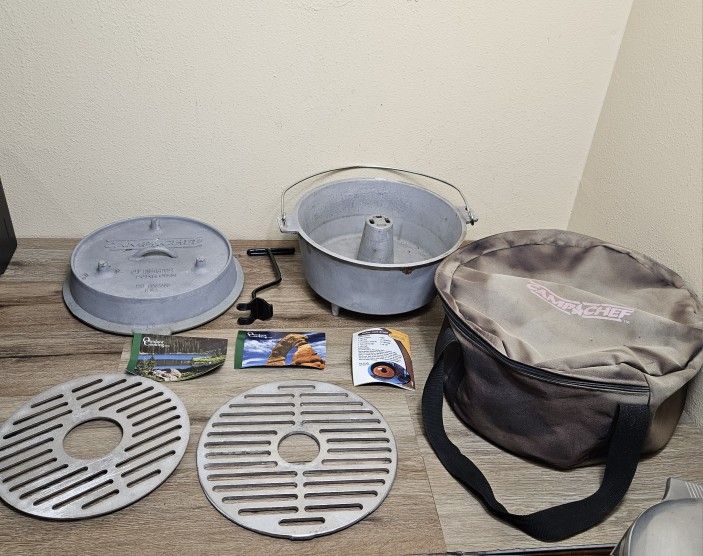 Camp Chef Ultimate Aluminum  Dutch Oven Roaster Smoker Cooker Size: 13" W x 9" T