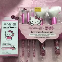 Hello Kitty Brushes and Hand Cream $35