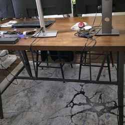 Large Wood/Metal Table