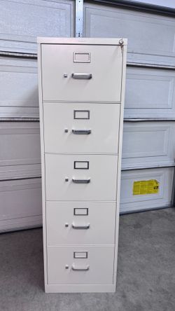 Hon 5 drawer file cabinet (Legal 60” x 18” x 26.5”)