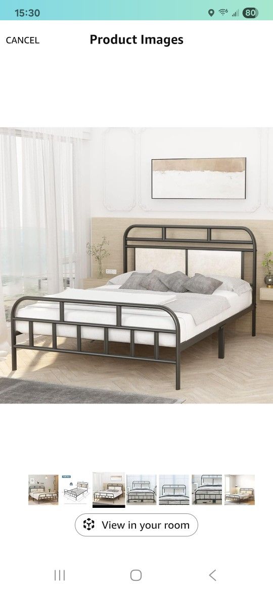 Full Metal Frame Bed...No Mattress.
