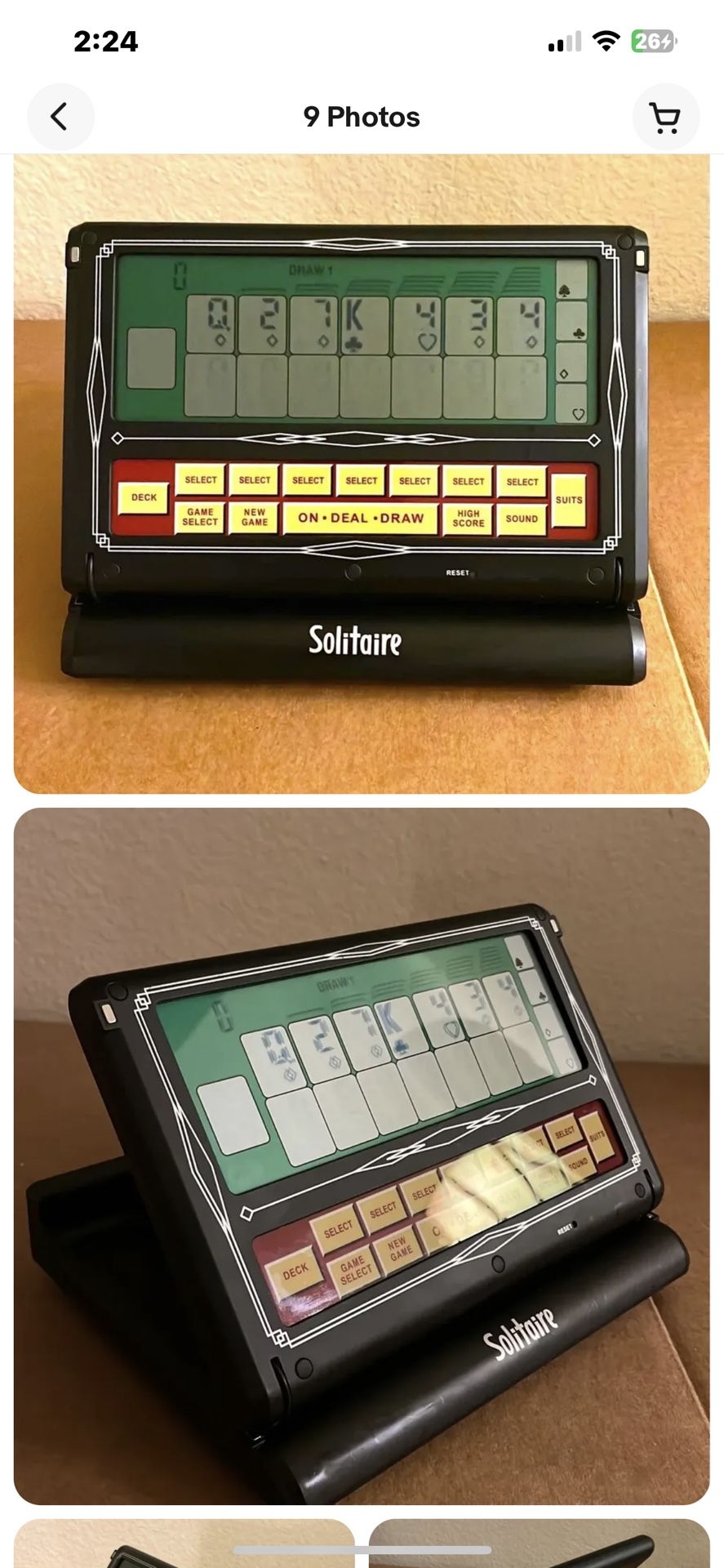 RecZone Model 985 - 2 In 1 Portable Touch-Screen Solitaire Game - Works Great!