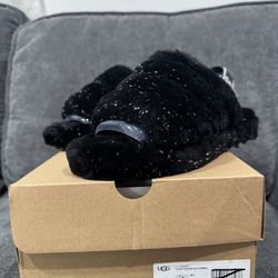 Ugg Fluff Metallic Sparkle Slippers 
