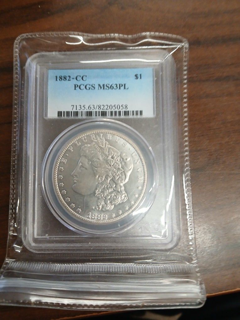 PSGS 1892 CC MORGAN SILVER DOLLAR
