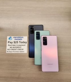 Samsung Galaxy S20 FE 5G 128gb  Unlocked, FREE Smartwach/ Headphones. Pay $1 Today Rest in payments. NO CREDIT NEEDED FINANCING