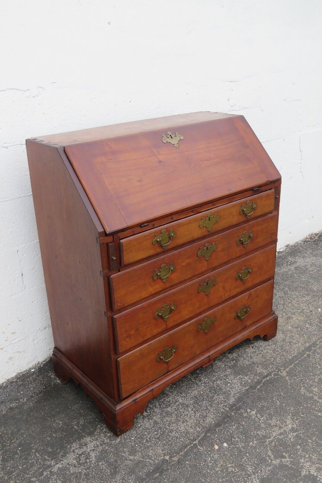 Early 1800s Solid Wood Secretary Desk 3930