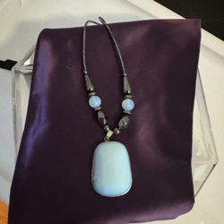 Moon Stone And Hematite Necklace 