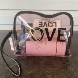 VICTORIA'S SECRET Love PARFUM 1.7 Oz +BODY LOTION 8.4 Oz + BAG