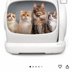 Brand new 106L Self Cleaning Cat Litter Box, XXXL Automatic Litter Box for Multiple Cats, Weight Sensors Safety Protection, Smart APP Control, Odor Co