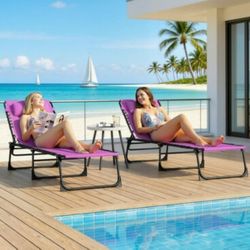 Set Of Two Outsunny Lounge Chairs 