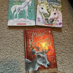 3 Kids Unicorn/Reindeer Books