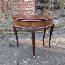 Antique Round Unfolding Card Table