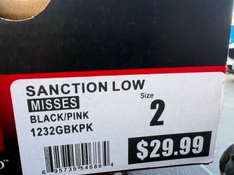 Rawlings Sanction Low Softball Cleats Women’s Size 2 Black/Pink - Gently Used