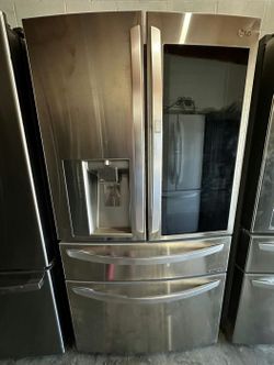 LG 4-Door Stainless Steel French Door Fridge with Smart Features