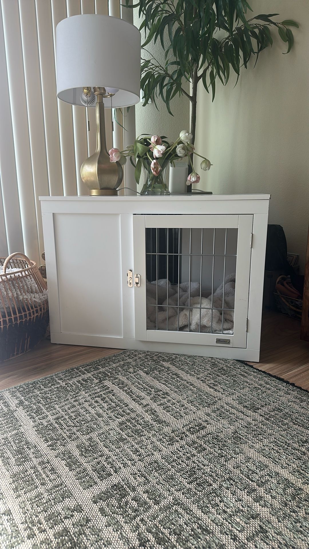 White Dog Cage