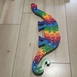Colorful Alphabet Dinosaur Puzzle