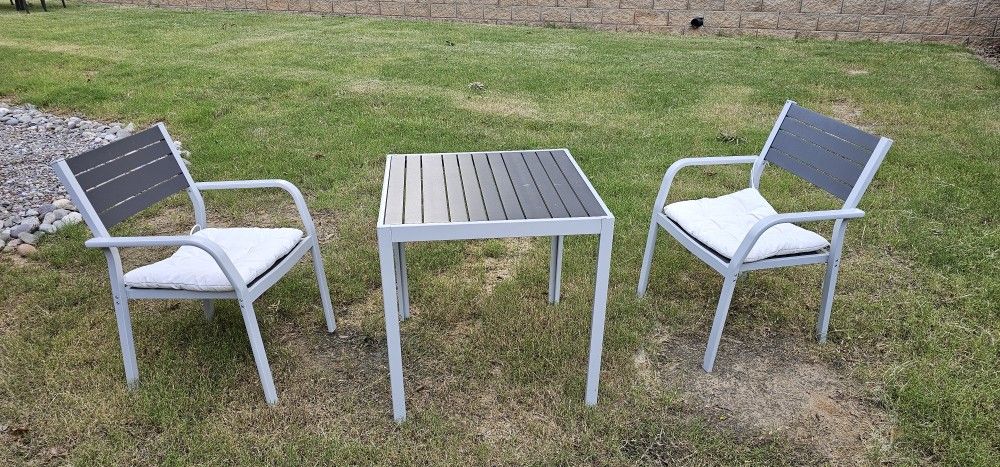 IKEA Sjalland Outdoor Patio Table and Two Chairs