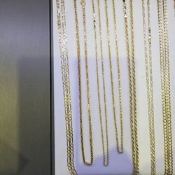 Huge Selection Of Solid Gold Chains And Necklace