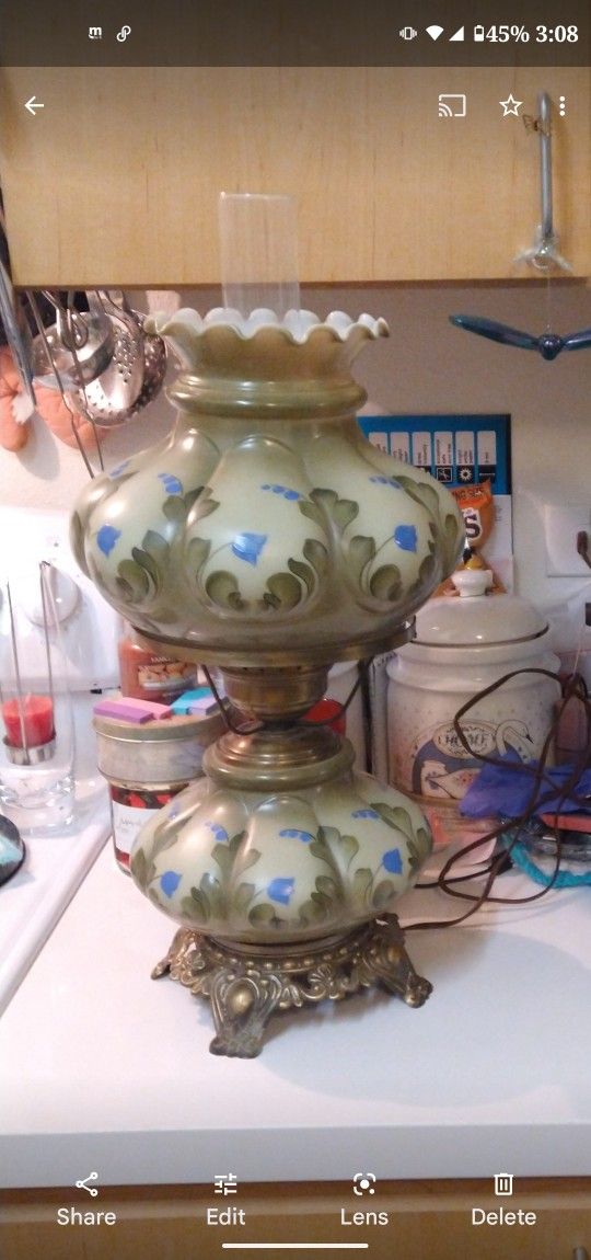 ACCURATE CASTING □□Vintage Hurricane 3 Way Lamp