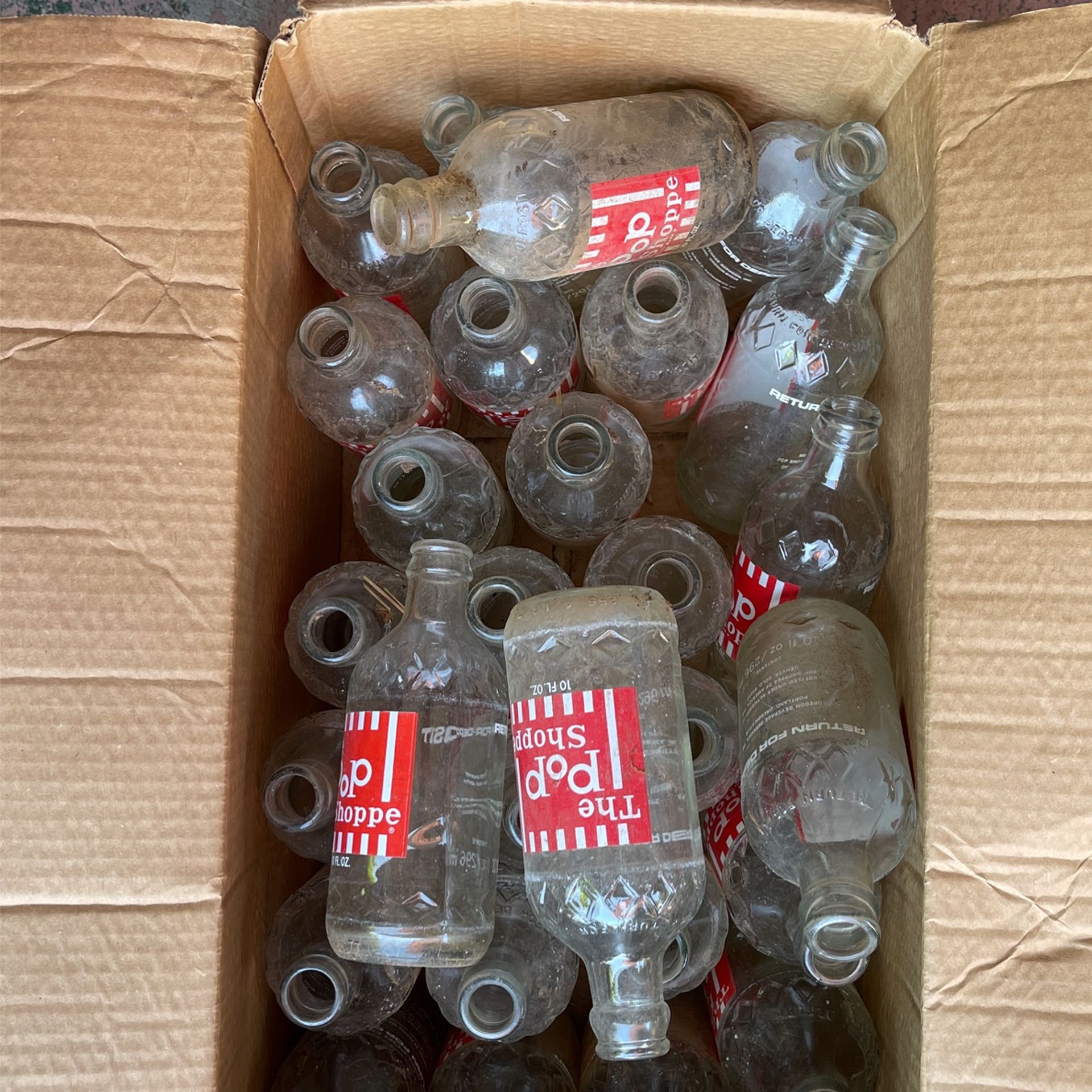 Lot Of Old Pop Shoppe Bottles
