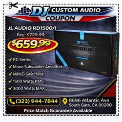 JL Audio RD Series RD1500/1 Mono Subwoofer Amplifier 3000 Watts RD1500 🚨 Payment Options Available 🚨 No Credit Needed 🚨 