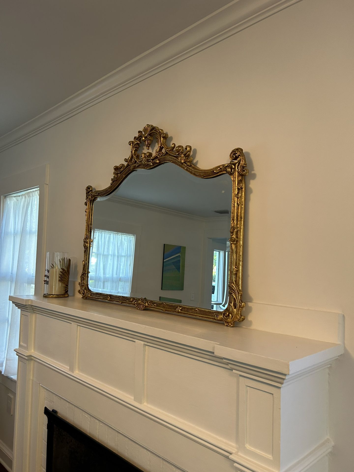 Mirror in antic gold