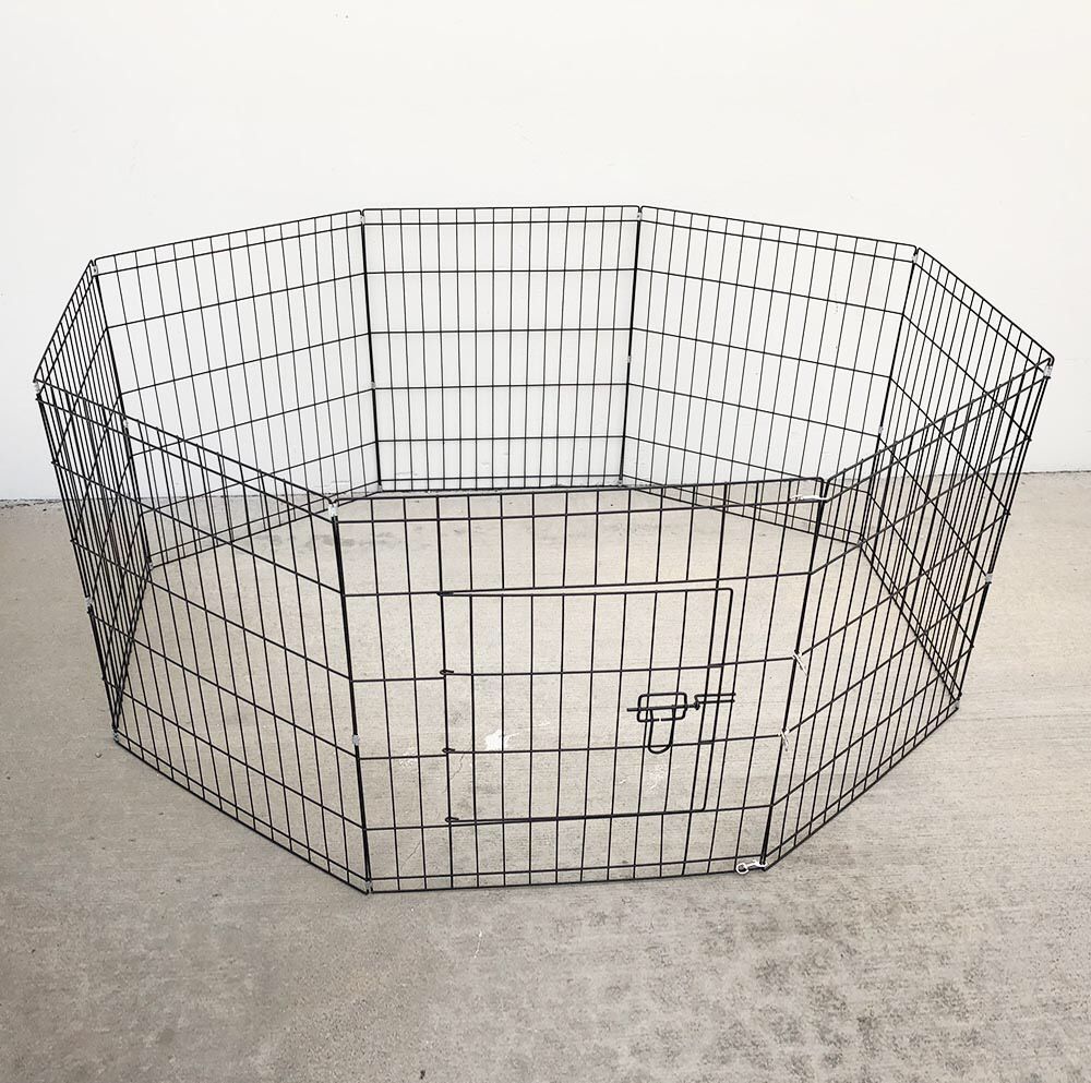 New $30 Foldable 24” Tall x 24” Wide x 8-Panel Pet Playpen Dog Crate Metal Fence Exercise Cage