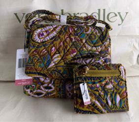 Vera Bradley Small Flap Hipster Bag & Wallet Set