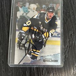 NHL signed card Bryan Smolinski 