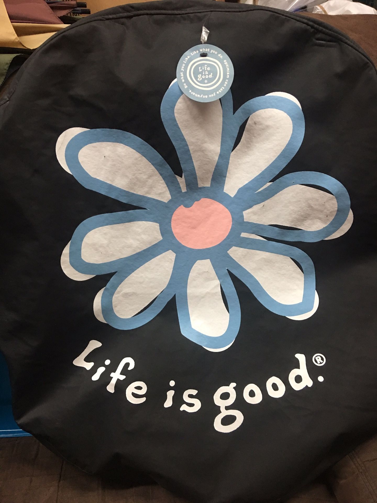 Photo Life is Good 28 inch tire cover