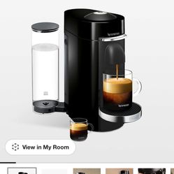 Nespresso Black VertuoPlus Deluxe Coffee and Espresso Machine