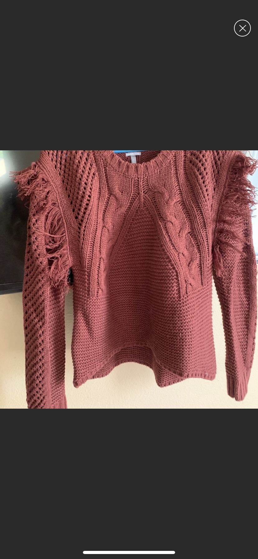 Fringed sweater