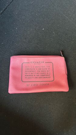 Coach New York Pink Zip Pouch Clutch