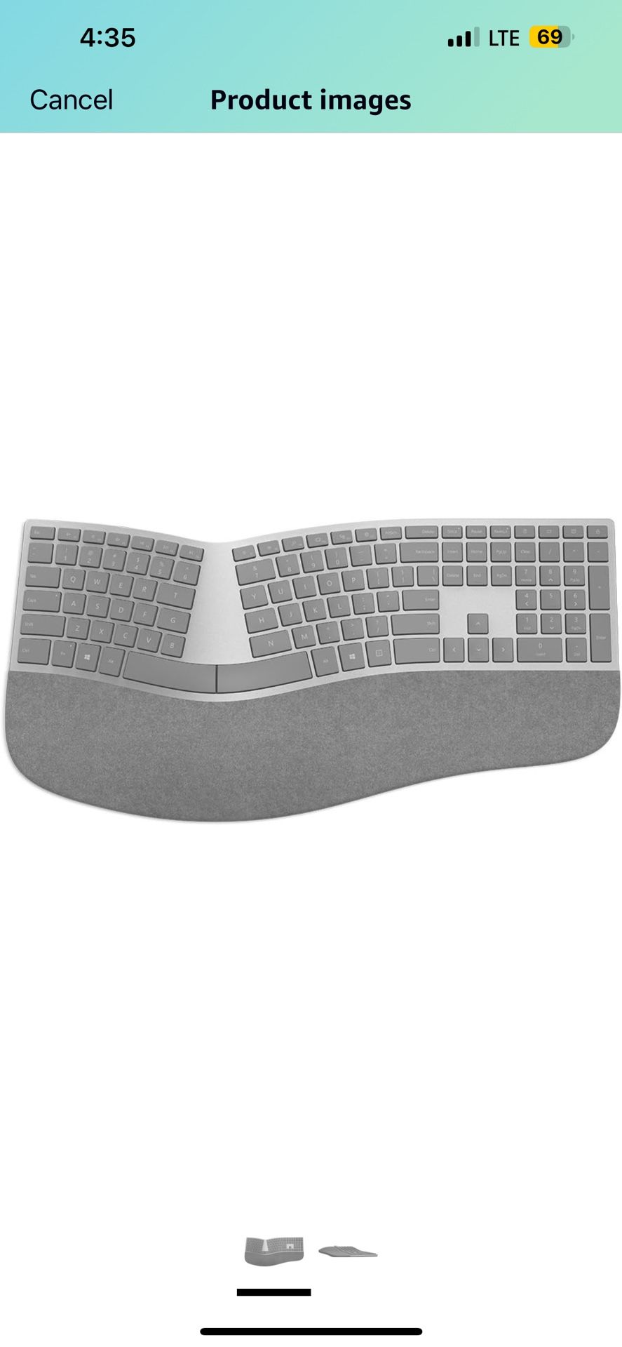 Microsoft Surface Ergonomic Keyboard SC Bluetooth English US Hdwr Gray