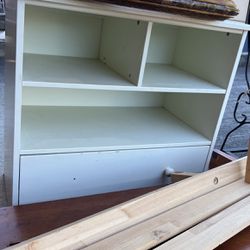White Wood Cabinet Set