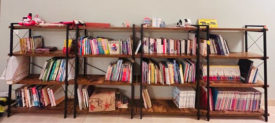 Industrial Style 4-Tier Bookshelf / Storage Shelf