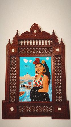 Handmade Egyptian Arabesque wood with Painting